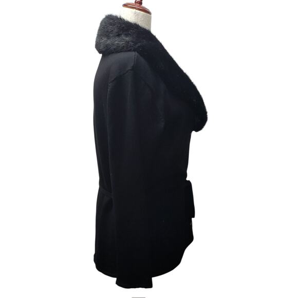 Vintage Eddie Bauer Tall XL Black Merino Wool Sweater Fine Italian Wool 90s Vibe - Picture 2 of 10